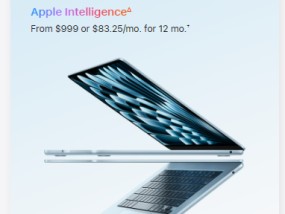 苹果推出M4芯片版MacBook Air 起售价999美元