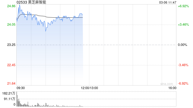黑芝麻智能早盘高开逾6% 公司预计2024年度实现扭亏为盈